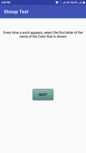 stroop test on android