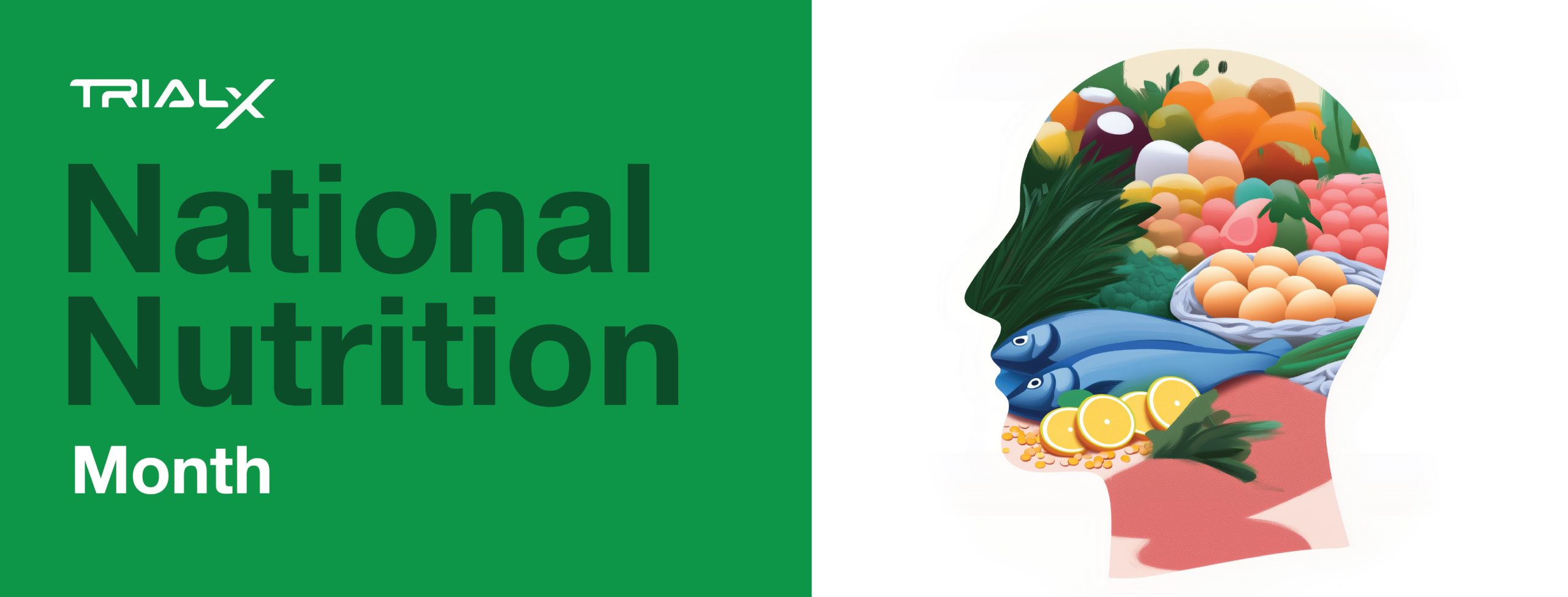 Healthy balanced meal with fruits, vegetables, and whole foods representing National Nutrition Month