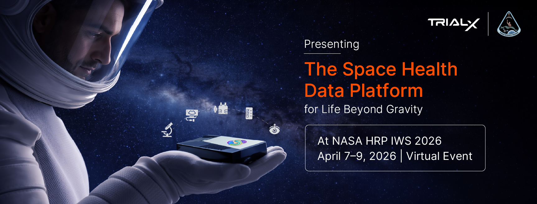 TrialX Space EHR system presentation at NASA HRP IWS 2026 virtual conference